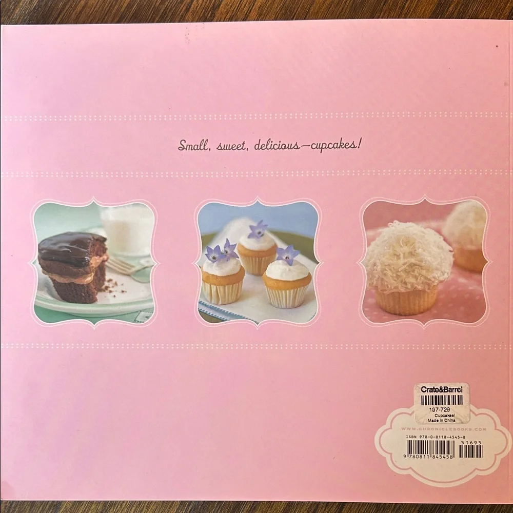 Crate&Barrel Cupcakes! Book with Pastel and Chocolate Tones